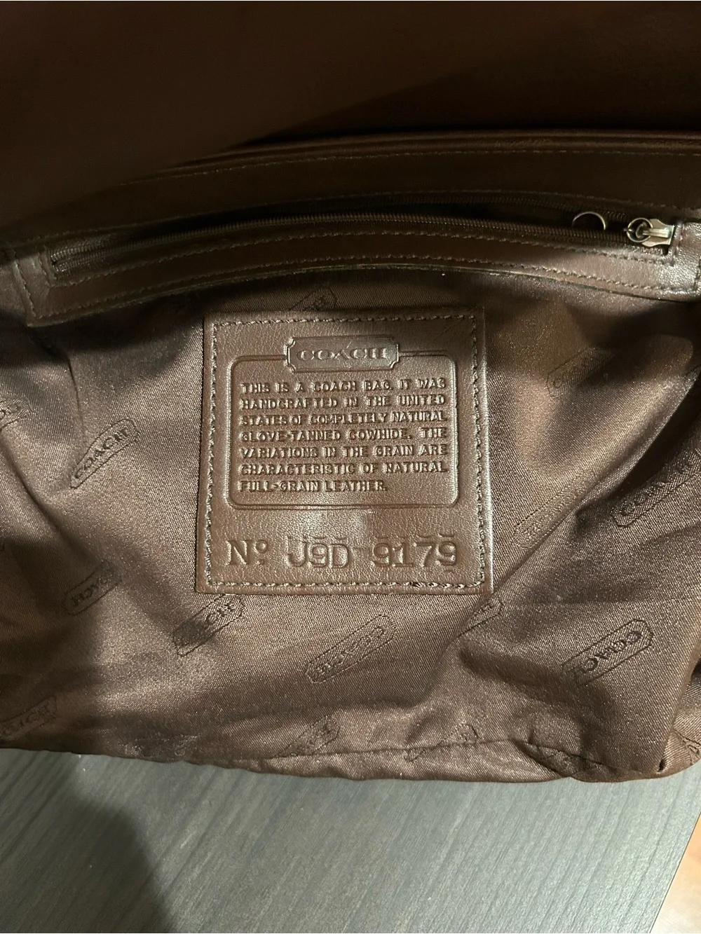 Coach Vintage Bag Whitney 9179 Brown Leather Shoulder Bag East West.
